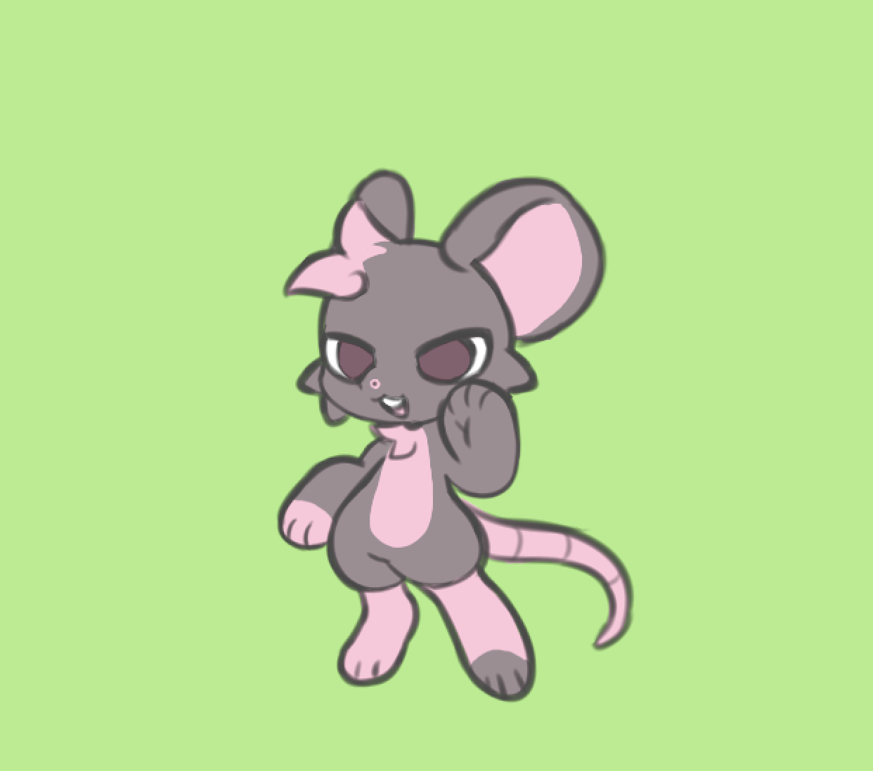 a pink and grey mouse!